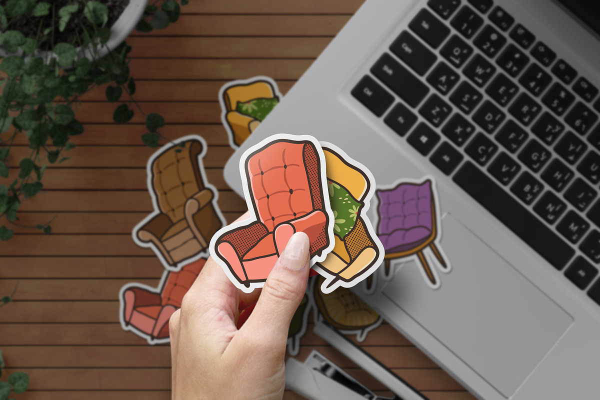 Set of armchair design, a Graphic by Allmostudio (Photo 3 of 4)