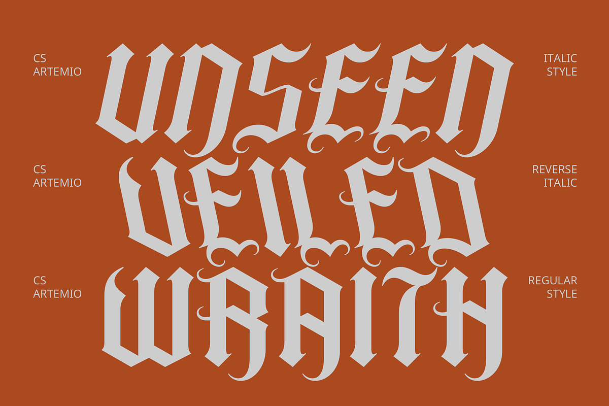 CS Artemio – Blackletter Font, a Blackletter Font by Craft Supply Co. (Photo 2 of 8)