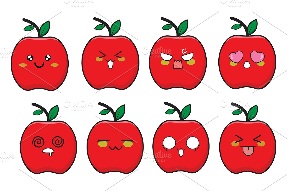 Apple Cute Icon Design, an Emoji Icon by Puteradesign (Photo 2 of 3)