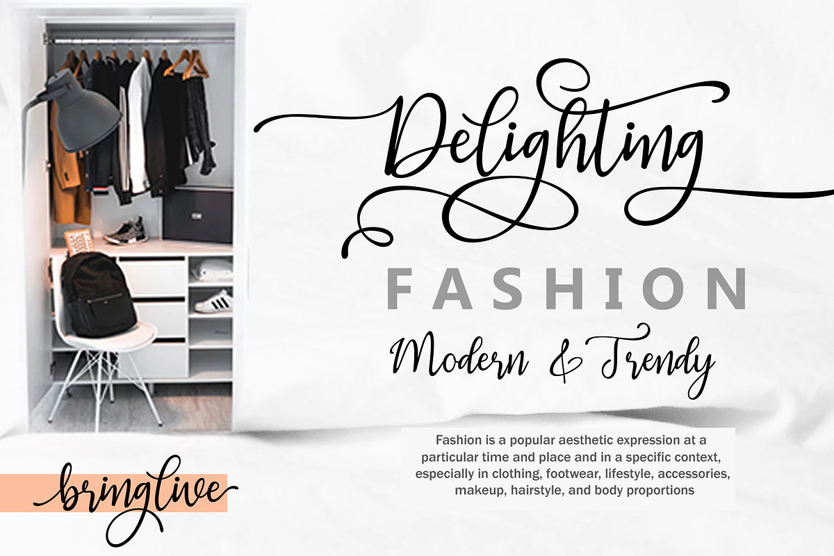 Bring live, a Script Font by Sulthan Studio (Photo 6 of 9)