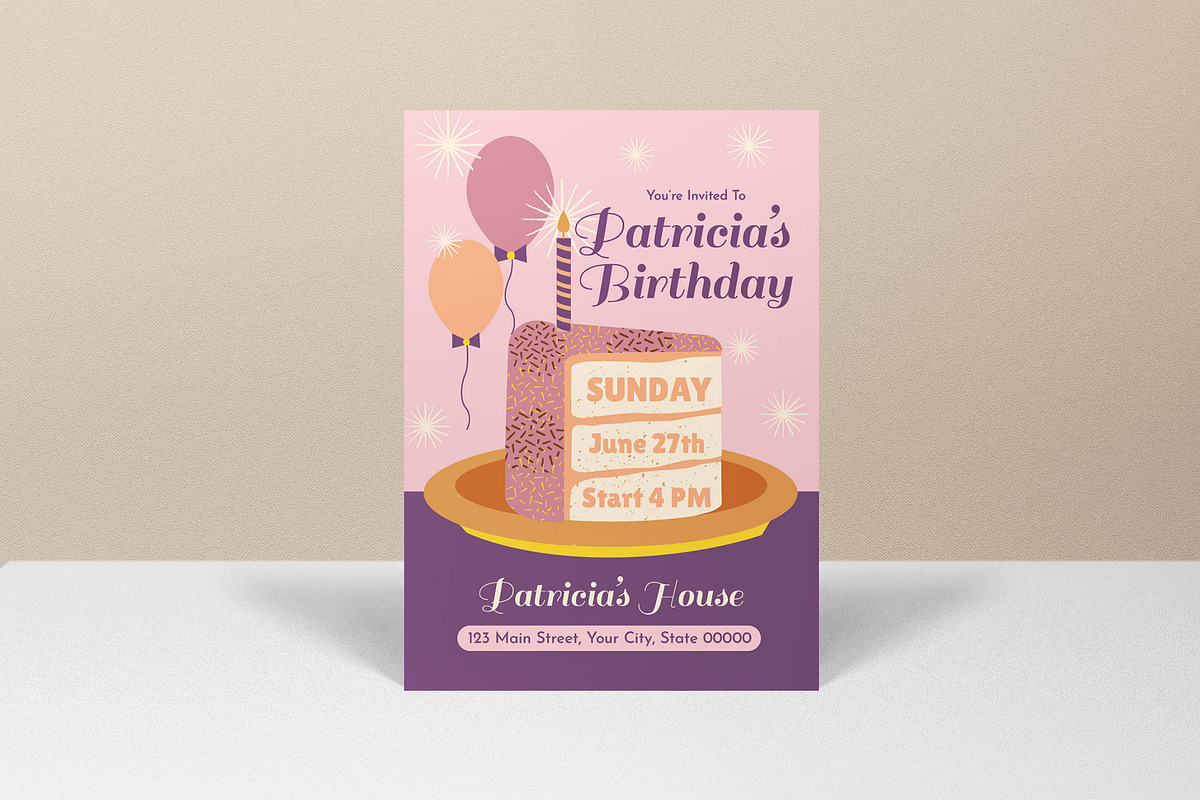Kids Birthday Invitation, an Invitation Template by graphicook (Photo 2 of 3)