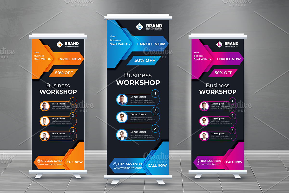 creative roll up banner design, a Marketing Template by Graphicbonny