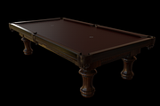 Pool Table: Classical Leather & Wood, an Architecture 3D Model by Kindesigns (Thumbnail 1 of 3)