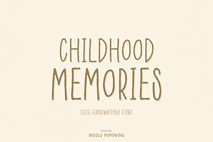 CHILDHOOD MEMORIES Font
