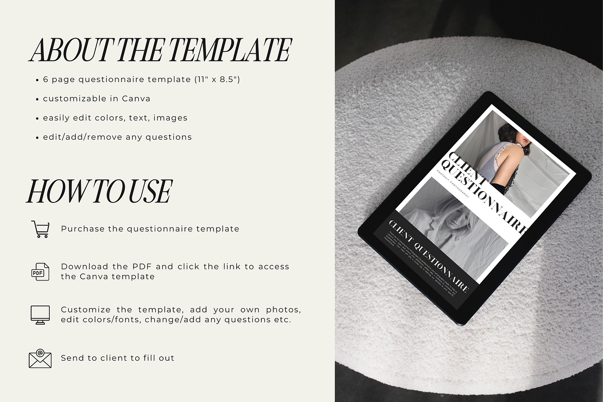 Photography Client Questionnaire, a Marketing Template by Blush Created (Photo 2 of 10)