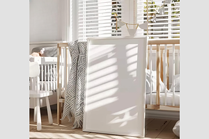 Mockup Frame in Cozy Children's Room, an Architecture Photo by GFXCity