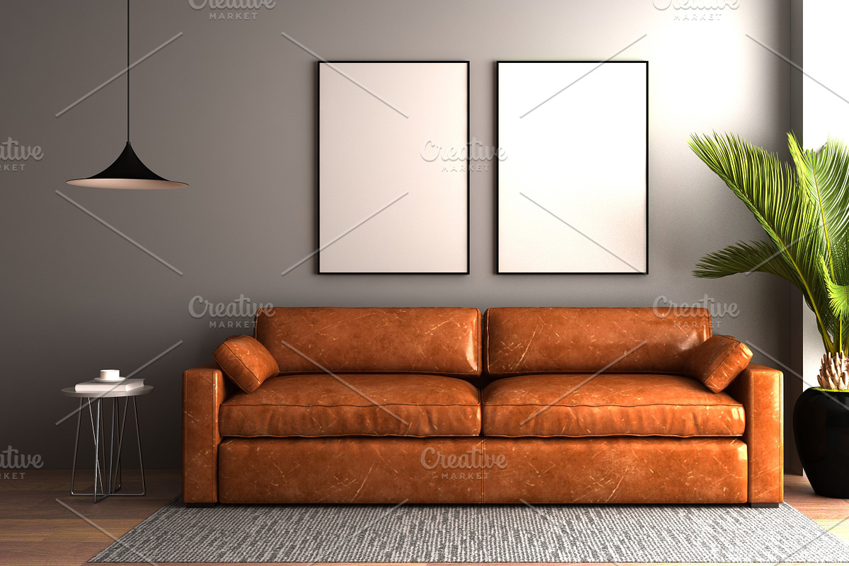 Interior Living Room Mockup, a Household Mockup by shahsoft (Photo 2 of 2)