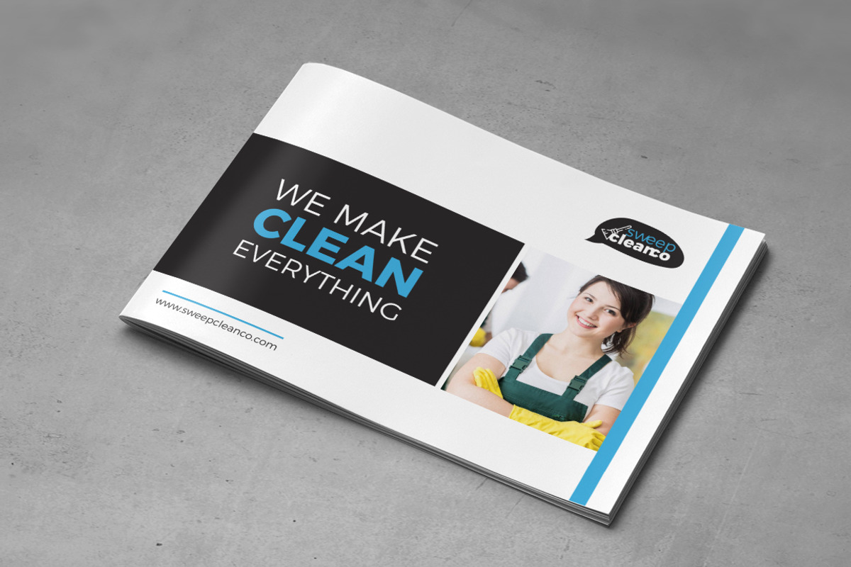 Cleaning Service Company Brochure A5, a Brochure Template by Rahardi Creative (Photo 2 of 9)