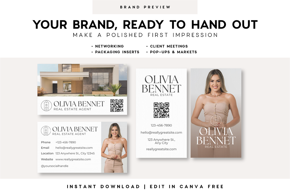 Real Estate Business Cards | Canva, a Business Card Template by BrandhavenStudio (Photo 2 of 10)