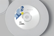 CD Label & Case Mockups, a Product Mockup by megostudi0 (Thumbnail 3 of 7)
