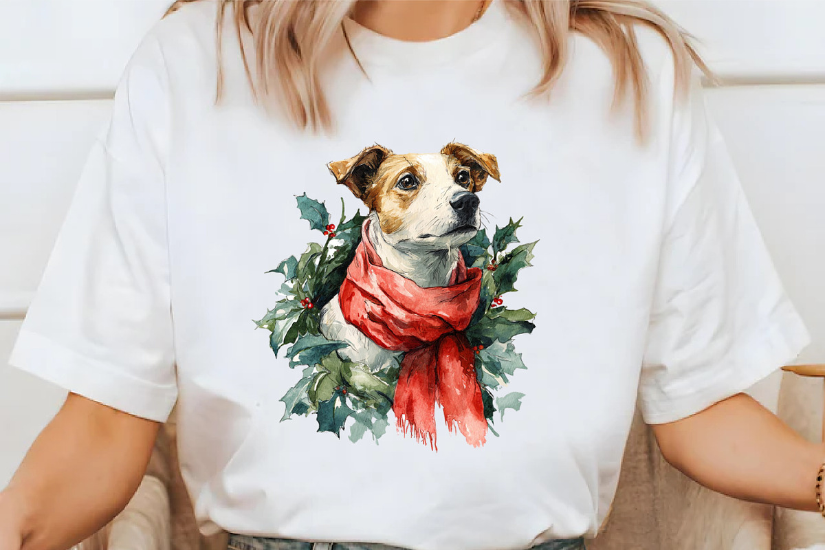 Watercolor Clipart - Christmas Dog, an Illustration by Libby Wishes (Photo 3 of 6)