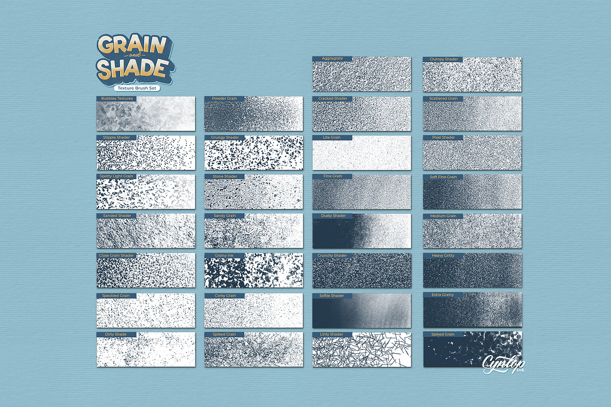 Grain & Shade Procreate Brush Set, a Brush Add-On by Cynlop Ink (Photo 2 of 7)