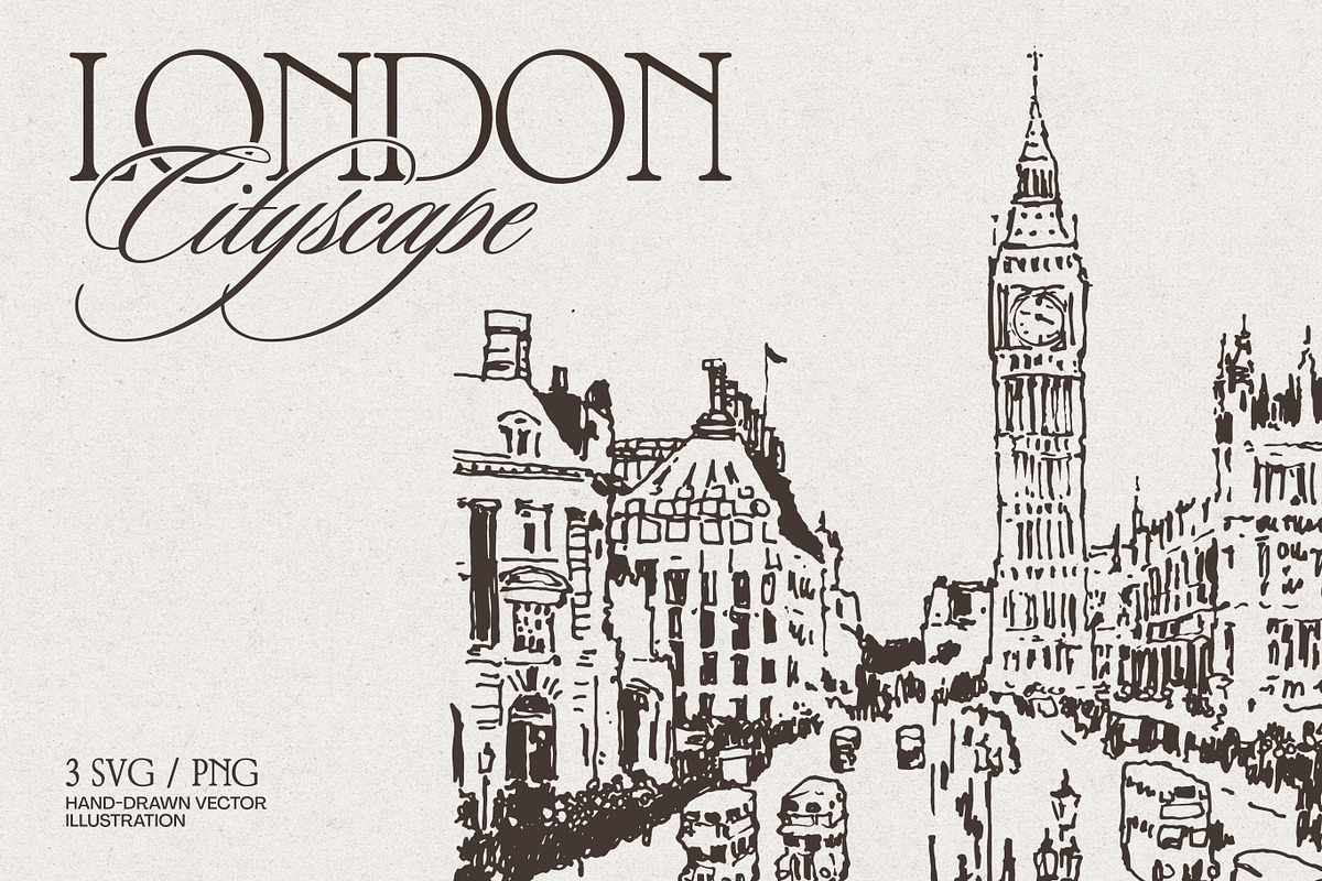 London Street Scene Sketches, a Work Illustration by TheMountBirdStudio (Photo 1 of 6)