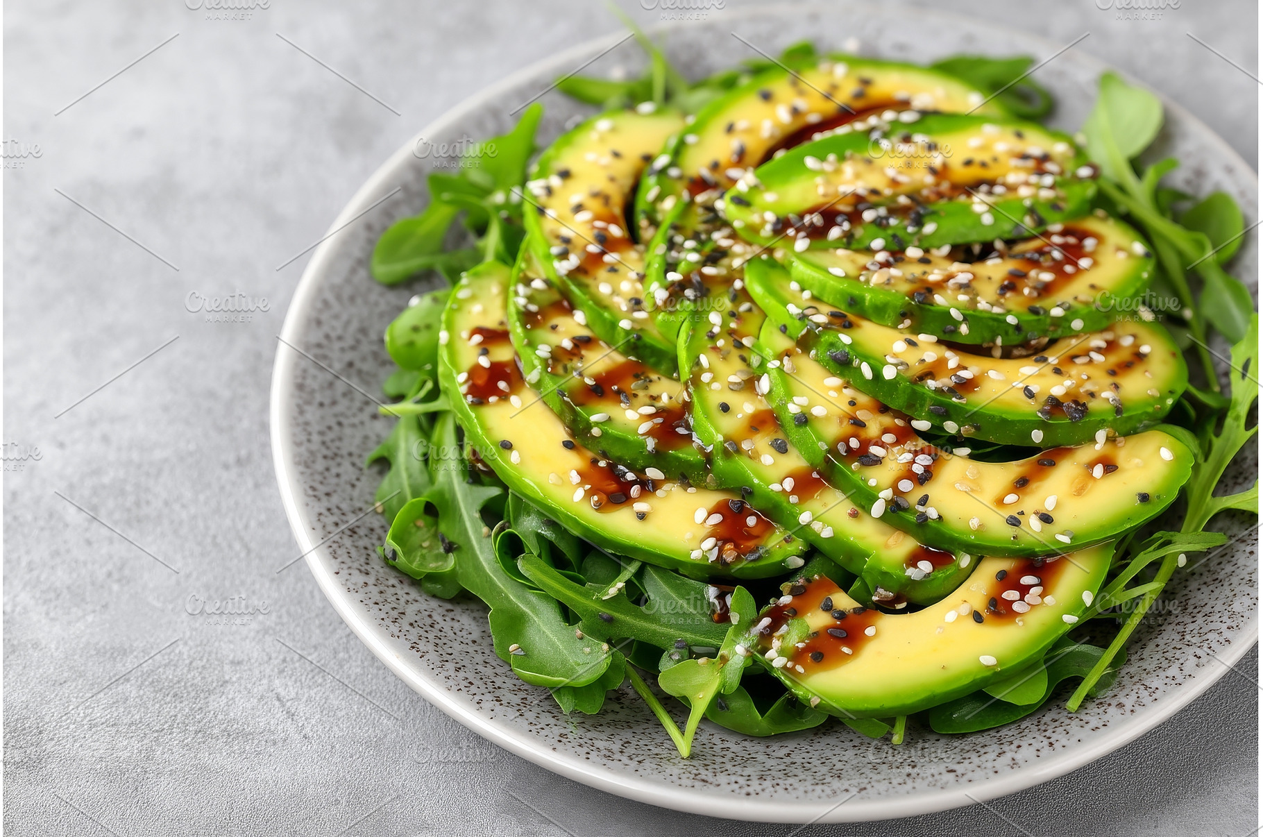 A fresh salad consisting of avocado, an Animal Photo by ZinetroN