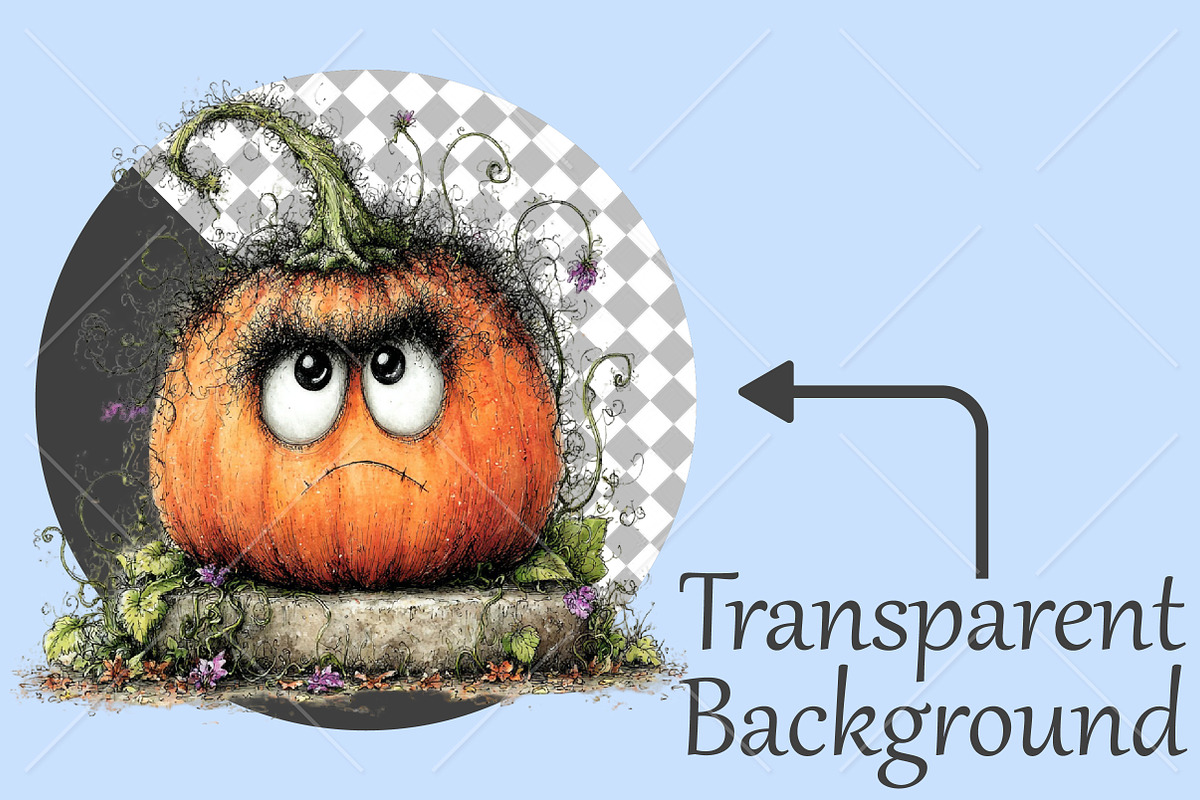 Whimsical Halloween Pumpkin Clipart, a Seasonal Illustration by Canvas Craft (Photo 2 of 10)