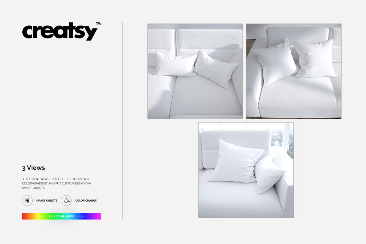Pillow Mockup Set, a Household Mockup by creatsy2 (Photo 5 of 6)