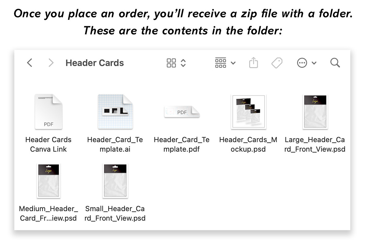 Header Cards Mockup + Template