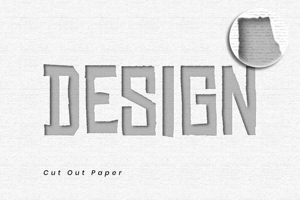 Cut Out Paper Text Effect, a Layer Style Add-On by studiogstock (Photo 1 of 2)