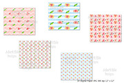 Watercolor Floral Digital Papers, a Pattern Graphic by adorkible (Thumbnail 3 of 3)
