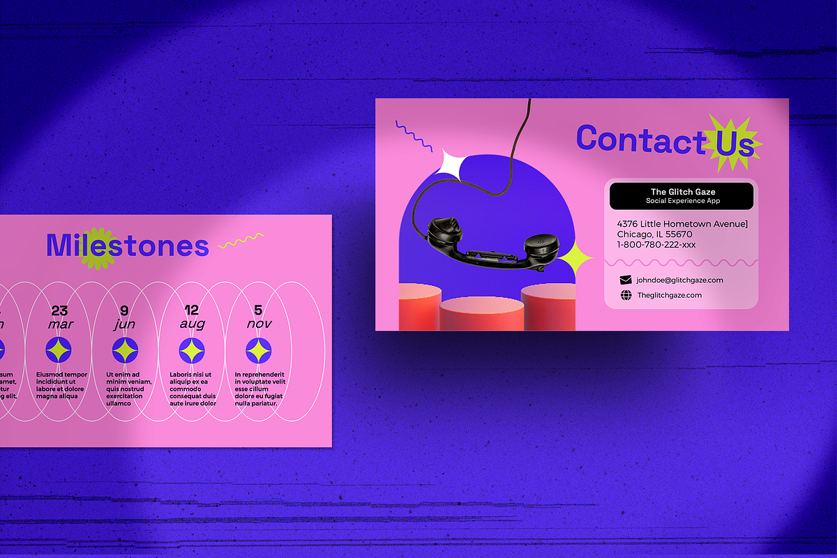 Glitch Gaze Pitch Deck Template, a Presentation Template by theBrandLab.io (Photo 6 of 7)