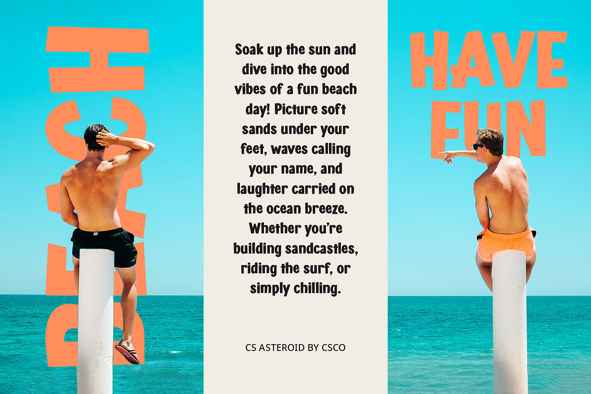 CS Asteroid – Fun Font, a Sans Serif Font by Craft Supply Co. (Photo 2 of 8)