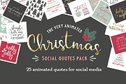 Animated Christmas Social Quotes, a Templates & Theme by Garlic Friday Design (Thumbnail 1 of 6)