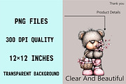 Whimsical Easter Teddy Bear Clipart, an Illustration by SVGArt (Thumbnail 5 of 7)