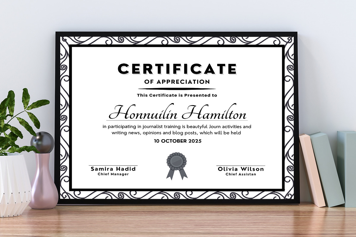 Id, Ps, Ai, W, and Canva Certificate, a Stationery Template by MNT-Creator (Photo 1 of 3)