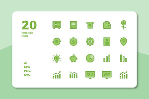 Finance Icon Set, a Duotone Icon by Deemak Daksina