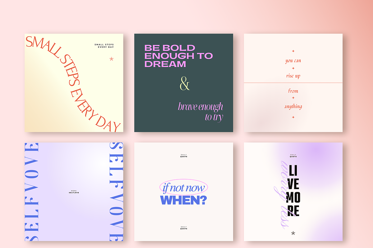 Retro Gradient Insta Quotes, a Social Media Template by Kseniia_Design (Photo 9 of 9)