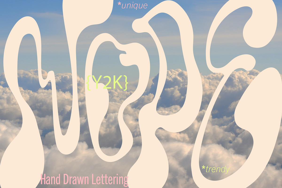 BUNDLE Y2K Lettering Liquid & Groovy, an Object Graphic by Oksana Trygub (Photo 28 of 53)
