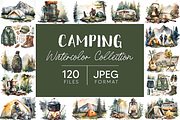 Camping Watercolor Collection, a Sport Illustration by artsy-fartsy (Thumbnail 1 of 8)