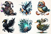 Spooky Halloween Quirky Birds Clipar, an Illustration by DreamCafeArt (Thumbnail 4 of 7)