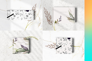 Floral Mailing Boxes 3x Mock-ups