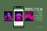 1980s Retrowave Wallpapers, a Technology Illustration by Incomelion (Thumbnail 3 of 6)