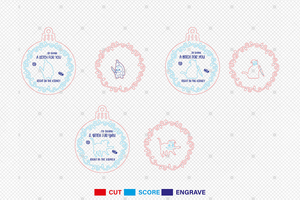 Funny Friend Ornament Svg, a Pattern Graphic by Lasercutiny (Photo 2 of 2)