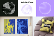 Radial Halftone Vectors, a Duotone Icon by Brickclay (Thumbnail 4 of 7)