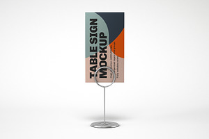 Table Tent And Sign Mockup Set