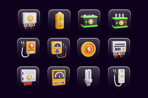 Electricity 3D Icon