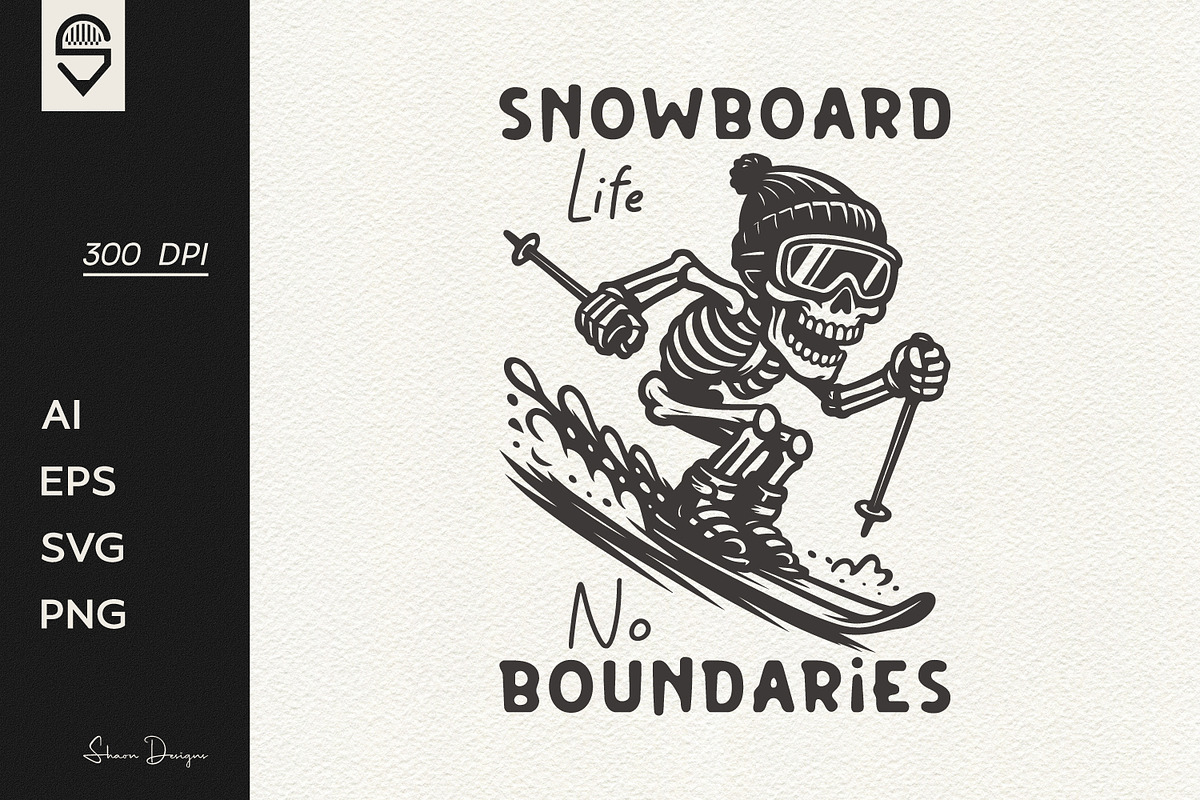 Snowboard Skeleton Design, a Sport Illustration by shaondesigns (Photo 1 of 4)