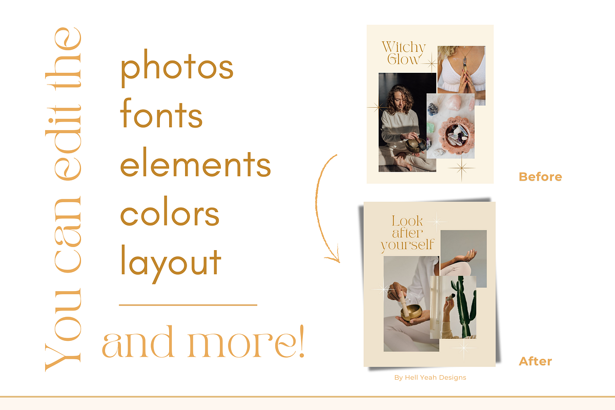 Witchy Instagram Post Templates, a Social Media Template by Hell Yeah Designs (Photo 7 of 8)