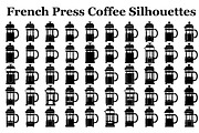 French Press Coffee Silhouettes, a Graphic by hafijul (Thumbnail 1 of 14)