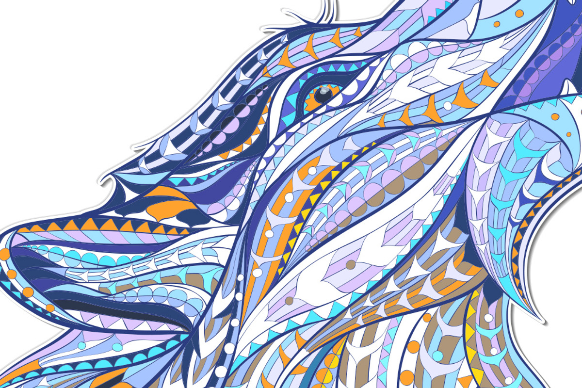 Ethnic Collection: Howling Wolf, an Animal Illustration by ArtoJoy (Photo 2 of 5)
