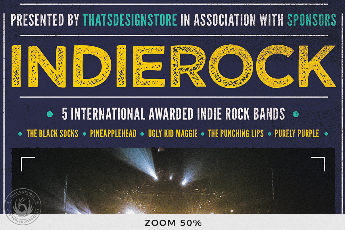 Indie Rock Flyer Template V1, a Flyer Template by ThatsDesignArt (Photo 7 of 8)