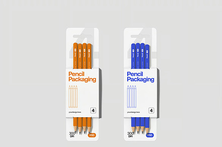 Pencil Packaging Mockup, an Advertising Mockup by Mockupstudio1