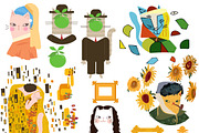 Cats and arts + BONUS illustration, a Pattern Graphic by Lineli (Thumbnail 3 of 8)