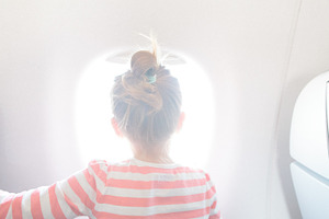 Window seat featuring child, girl, and toddler