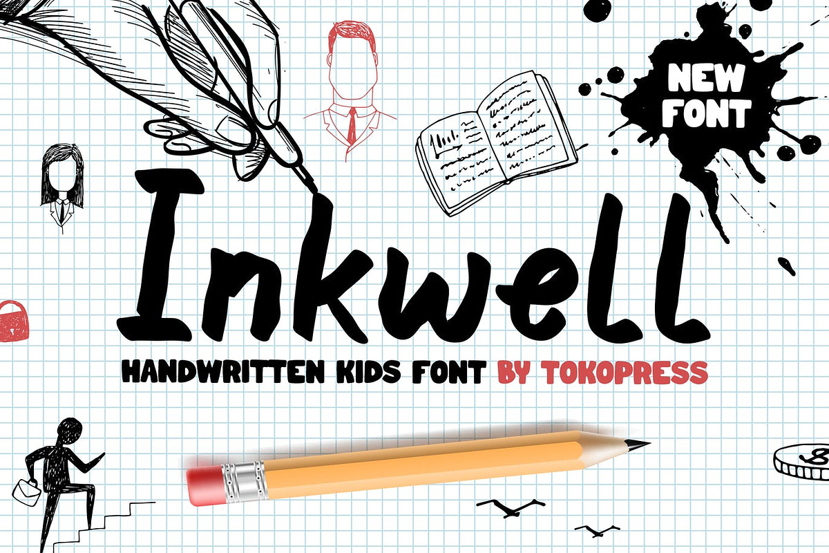 Inkwell - Handwriting Kids font, a Sans Serif Font by TokoPress (Photo 1 of 10)