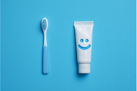 Toothpaste, a brush, and text space, a Health & Medical Photo by ZinetroN