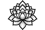 Bold Lotus Flower Silhouette, an Object Graphic by Creativeshirt (Thumbnail 4 of 15)